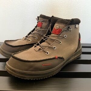 HEY DUDE gray and black boots